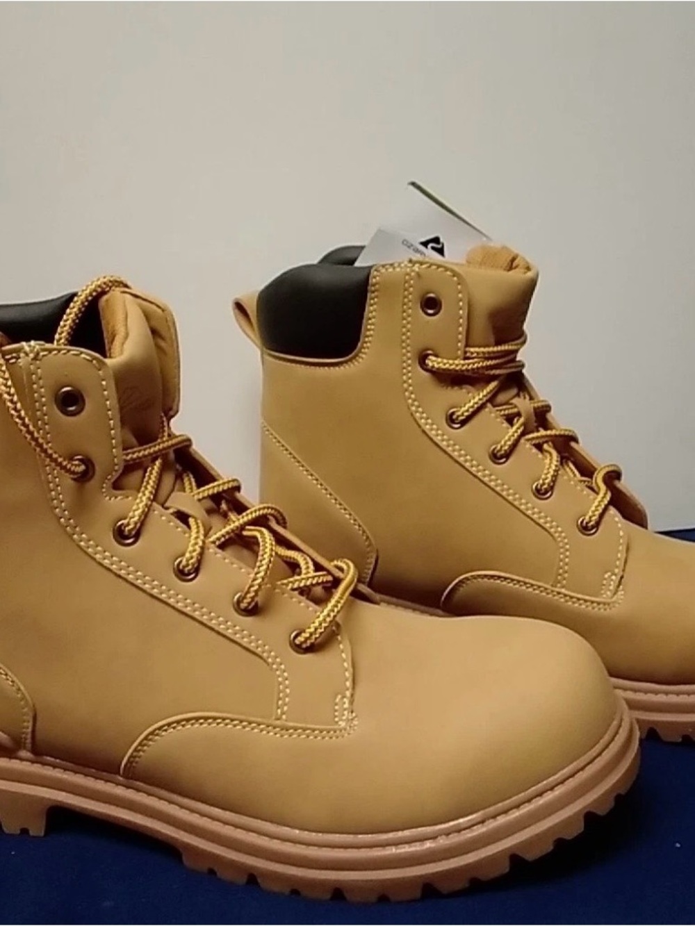 Ozark Trail Wheat/Tan Lace-Up Work Boots with Padded Collar